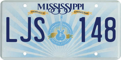 MS license plate LJS148