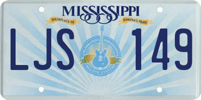 MS license plate LJS149