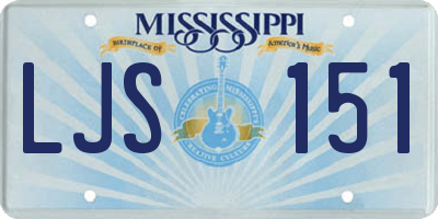 MS license plate LJS151