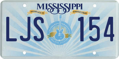 MS license plate LJS154
