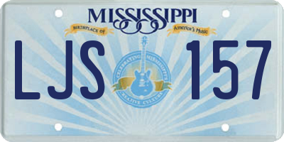 MS license plate LJS157