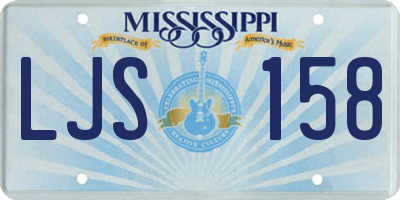 MS license plate LJS158