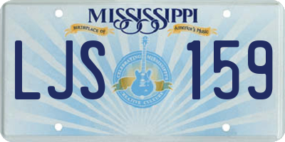 MS license plate LJS159