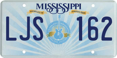 MS license plate LJS162