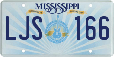 MS license plate LJS166