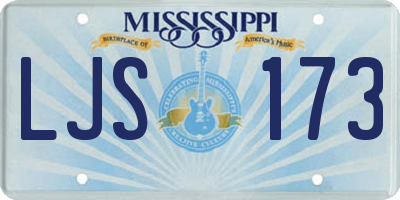 MS license plate LJS173