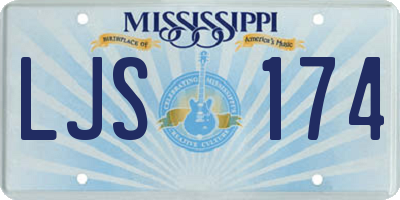 MS license plate LJS174