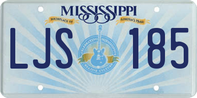MS license plate LJS185