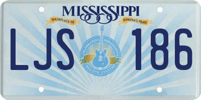 MS license plate LJS186