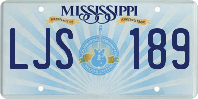 MS license plate LJS189