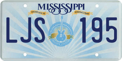 MS license plate LJS195