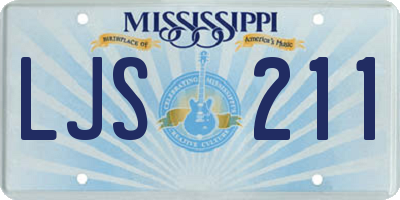 MS license plate LJS211