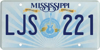 MS license plate LJS221