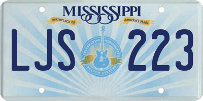 MS license plate LJS223