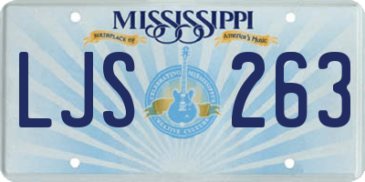 MS license plate LJS263