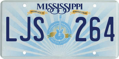 MS license plate LJS264