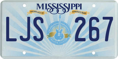 MS license plate LJS267