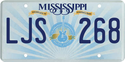 MS license plate LJS268