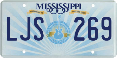 MS license plate LJS269