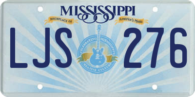 MS license plate LJS276