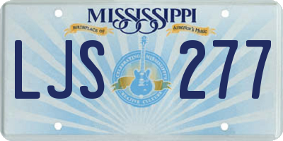MS license plate LJS277
