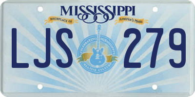 MS license plate LJS279