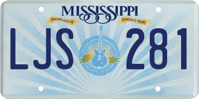 MS license plate LJS281