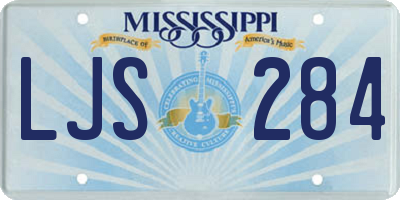 MS license plate LJS284