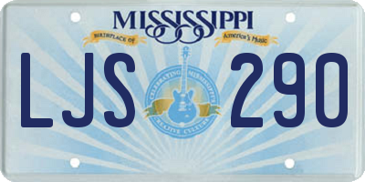MS license plate LJS290