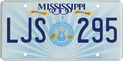 MS license plate LJS295