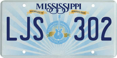 MS license plate LJS302