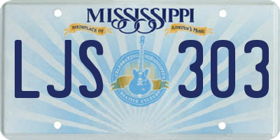 MS license plate LJS303
