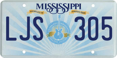 MS license plate LJS305