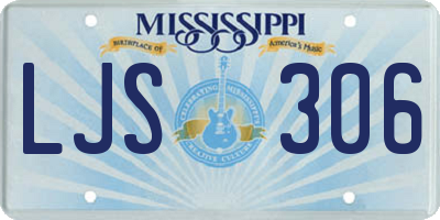 MS license plate LJS306