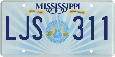 MS license plate LJS311