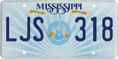 MS license plate LJS318