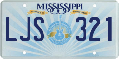 MS license plate LJS321