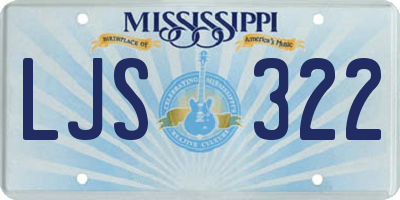 MS license plate LJS322