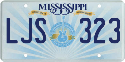 MS license plate LJS323