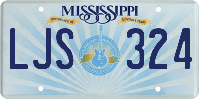 MS license plate LJS324