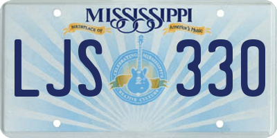 MS license plate LJS330