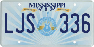 MS license plate LJS336