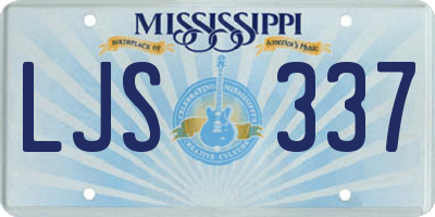 MS license plate LJS337