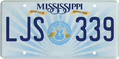 MS license plate LJS339
