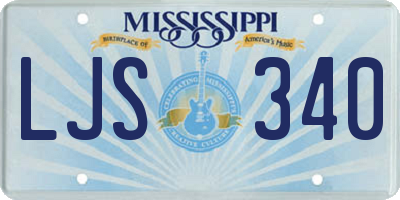 MS license plate LJS340