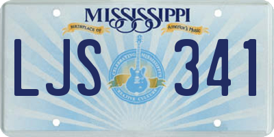 MS license plate LJS341