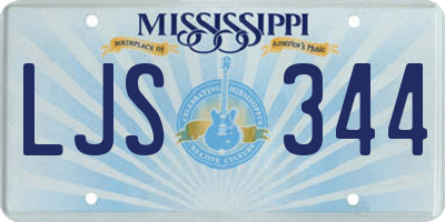 MS license plate LJS344