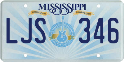 MS license plate LJS346