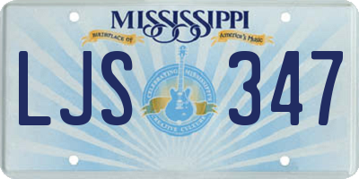 MS license plate LJS347