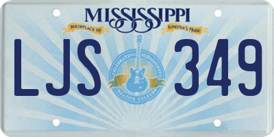 MS license plate LJS349
